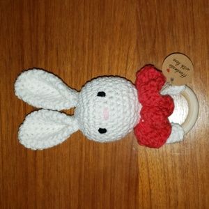 Crochet Bunny Teething Rattle